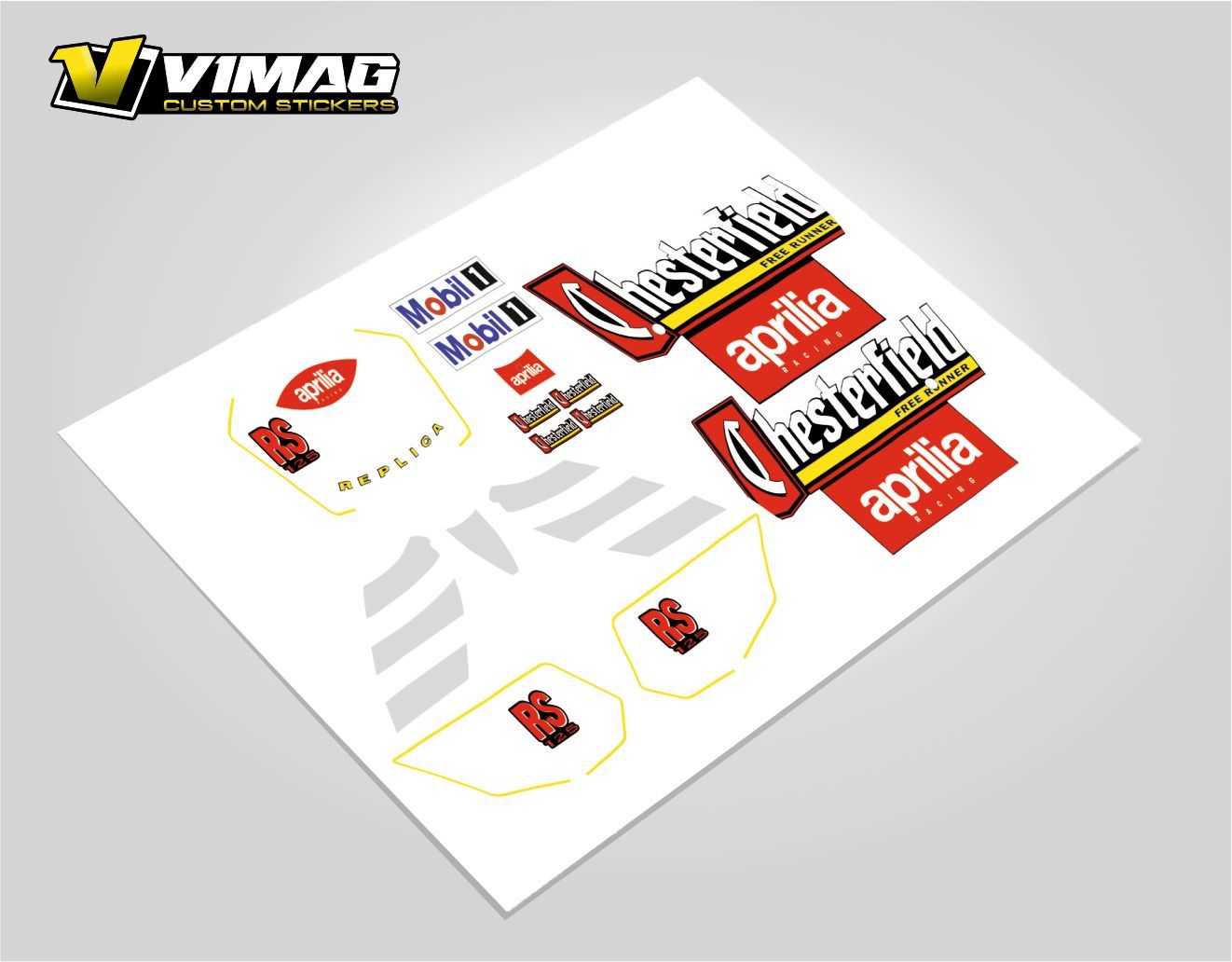 Kit De Pegatinas Compatibles Con Moto Aprilia RS 125 1994