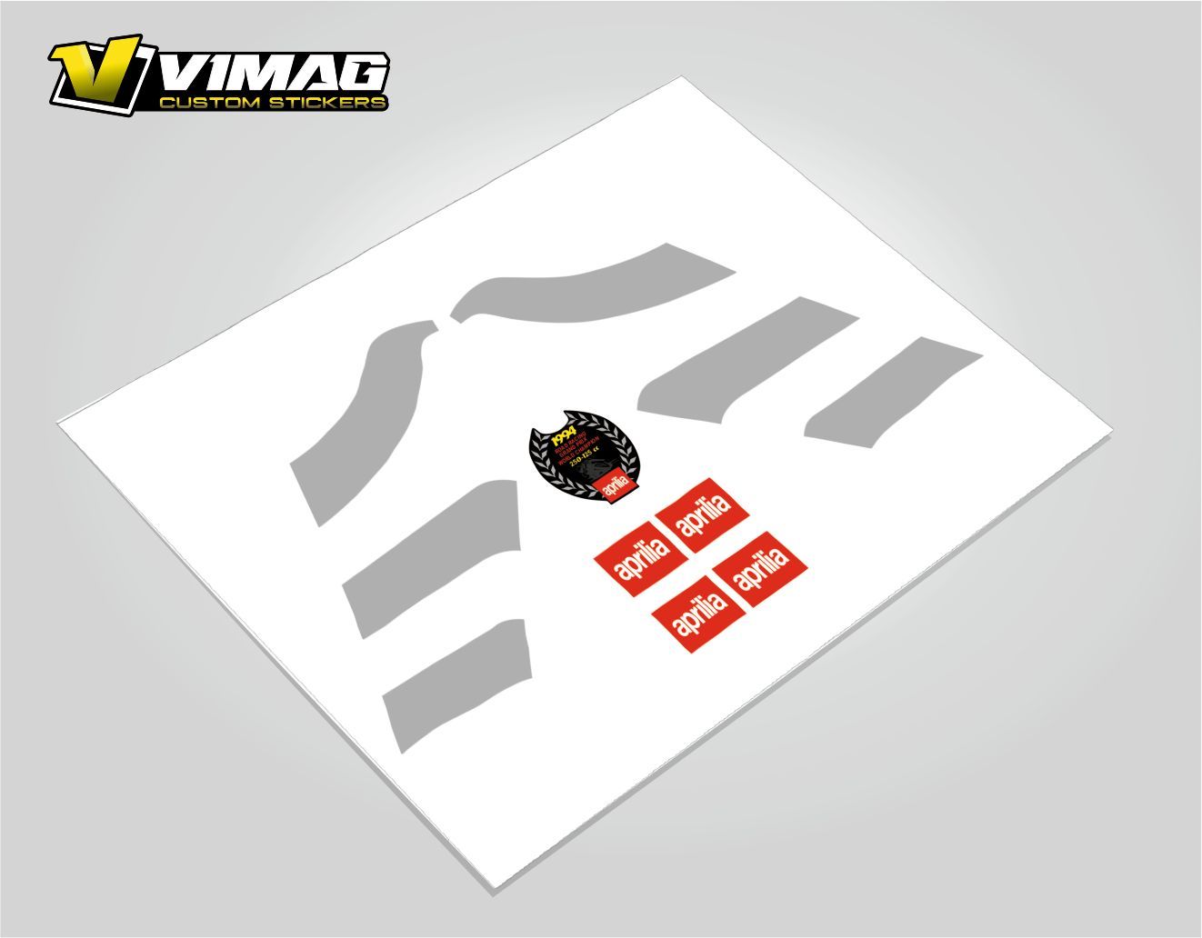 Pegatinas Deposito  Compatibles Con  Moto Aprilia RS Chesterfield 250 95