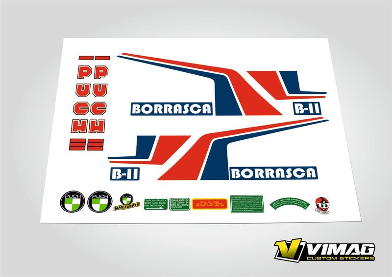 Pegatinas Compatibles Con Moto Puch borrasca B-II