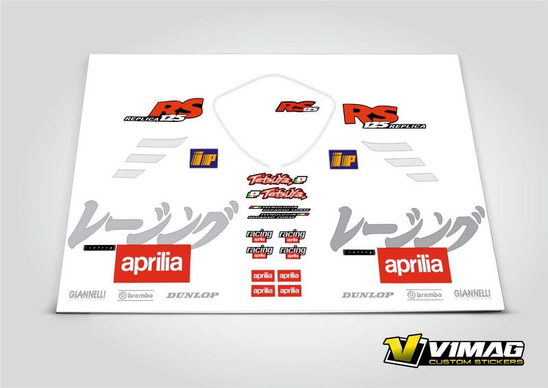 Kit De Pegatinas Compatibles Con  Moto Aprilia RS 125 Replica Tetsuya Harada