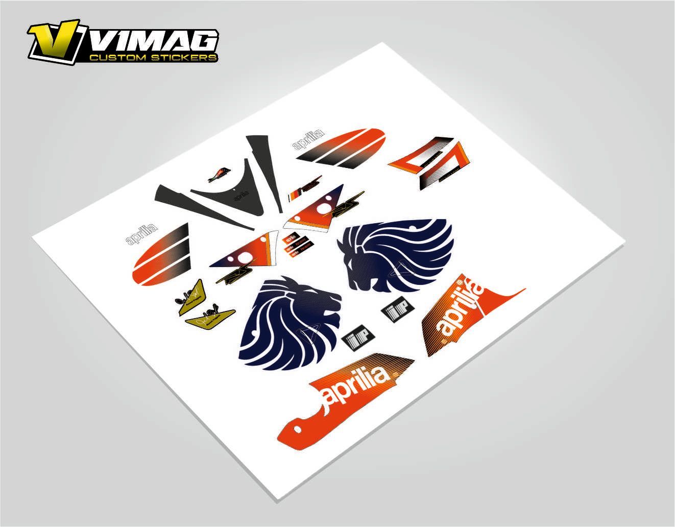 kit de Pegatinas compatibles Con Moto Aprilia RS 50 Poggiali Black 2004 kit de Pegatinas compatibles Con Moto Aprilia RS 50 Poggiali Black 2004