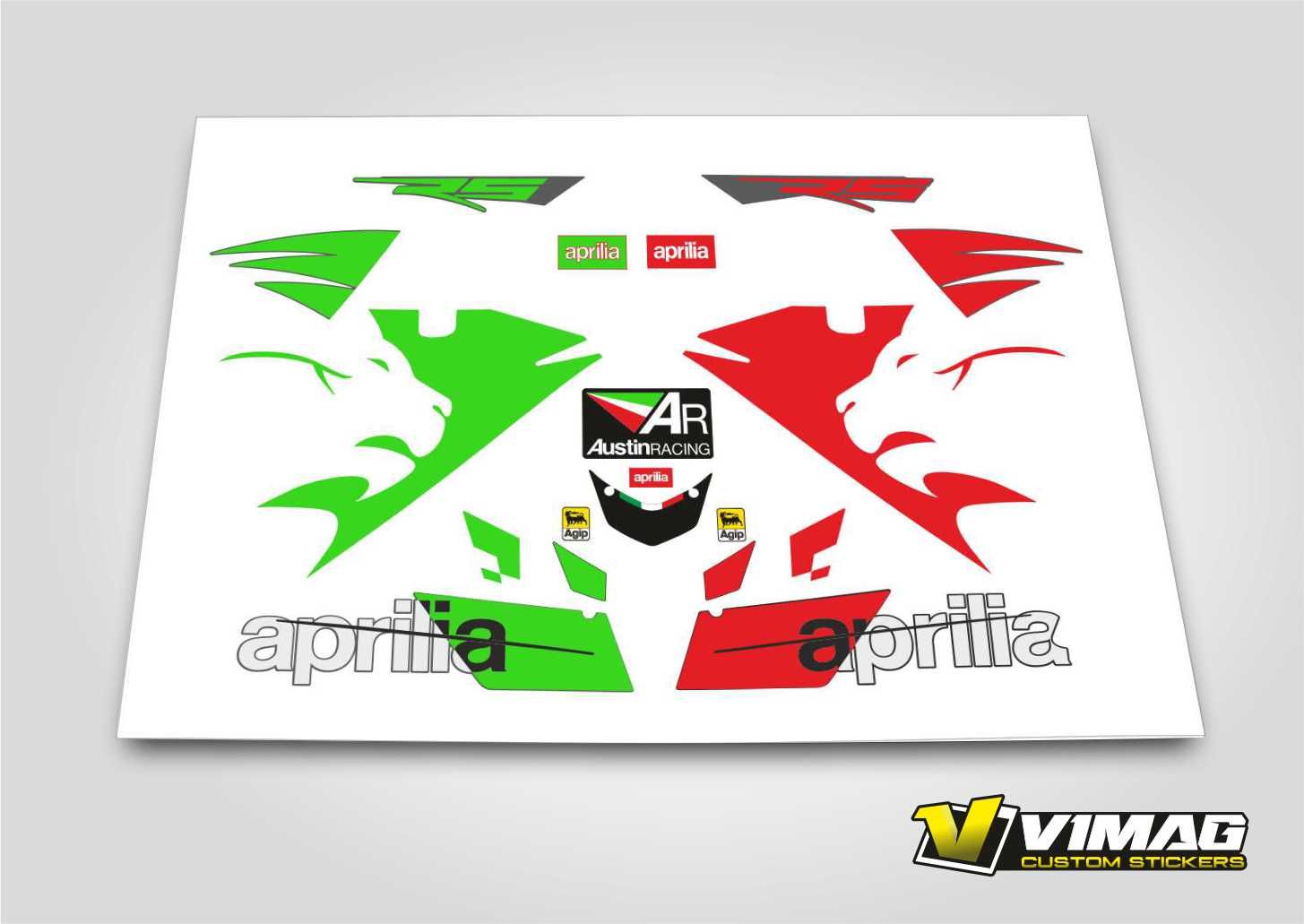 Kit De Pegatinas Compatibles Con Moto Aprilia RS 125 2012 Bicolor Kit De Pegatinas Compatibles Con Moto Aprilia RS 125 2012 Bicolor