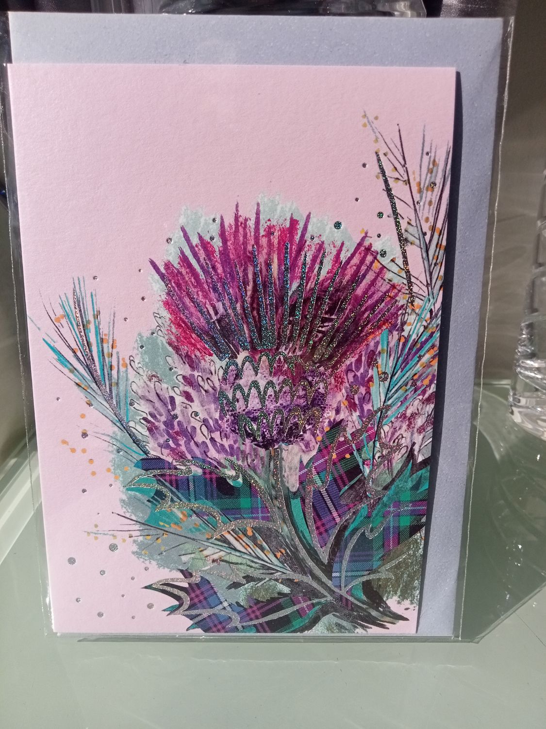 Scottish Thistle Blank Card