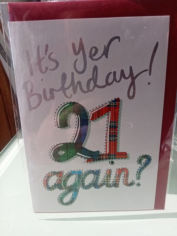 Birthday 21 Again Card