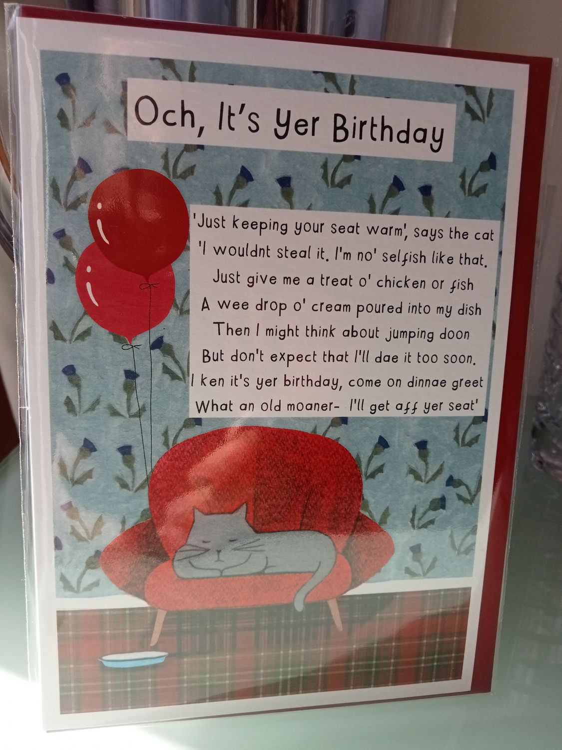 Och It&#39;s Yer Birthday Card Cat Lover