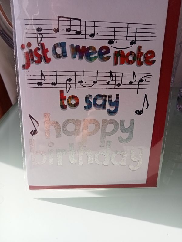 Birthday Card Musical Notes