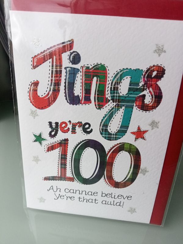Jings ye&#39;re 100