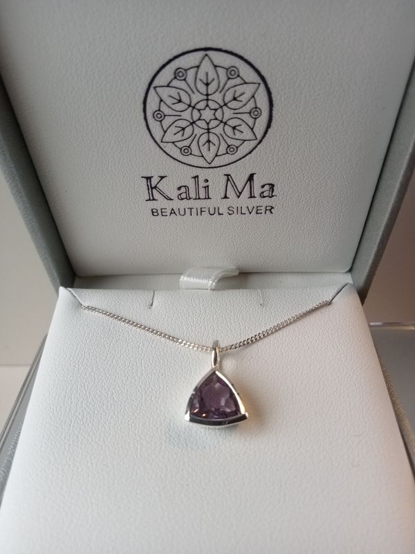 Kali Ma Trillion Cut Amethyst Pendant