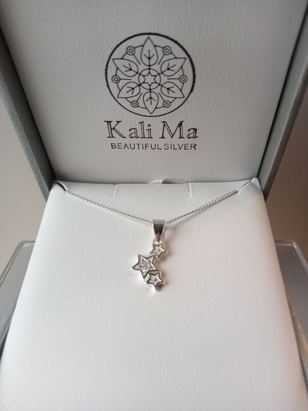 Kali Ma Triple Cubic Zirconia Star Arc Pendant