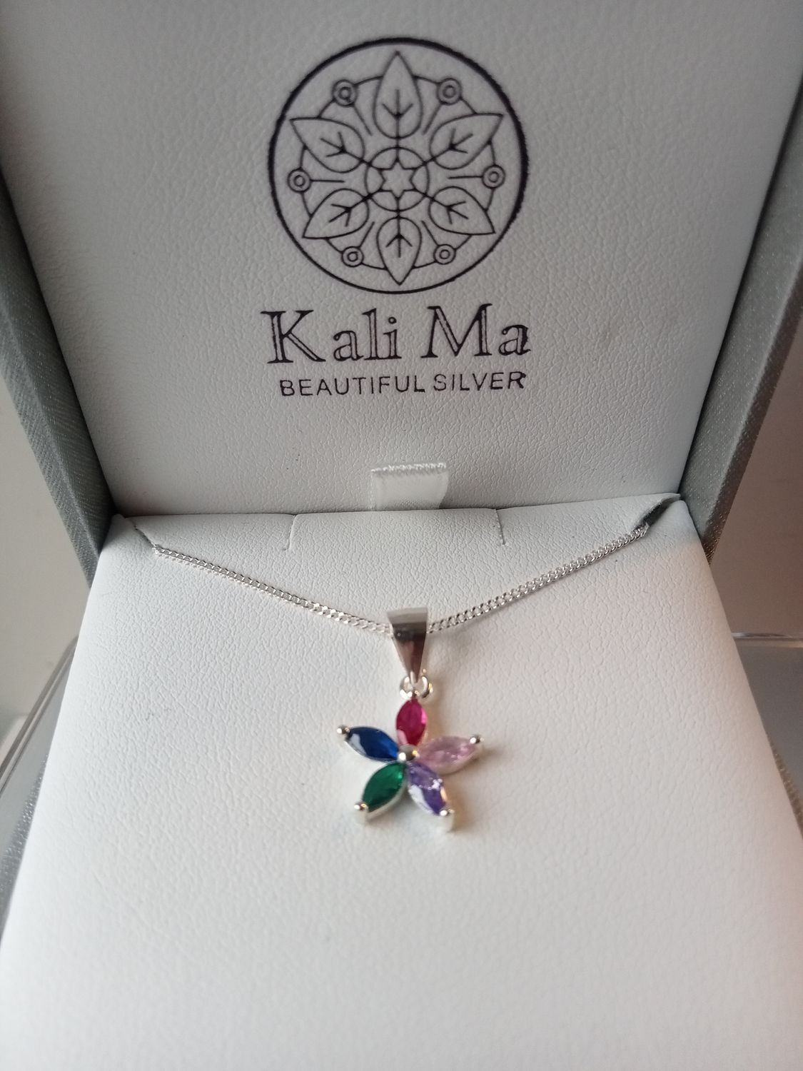 Kali Ma Pastel flower pendant