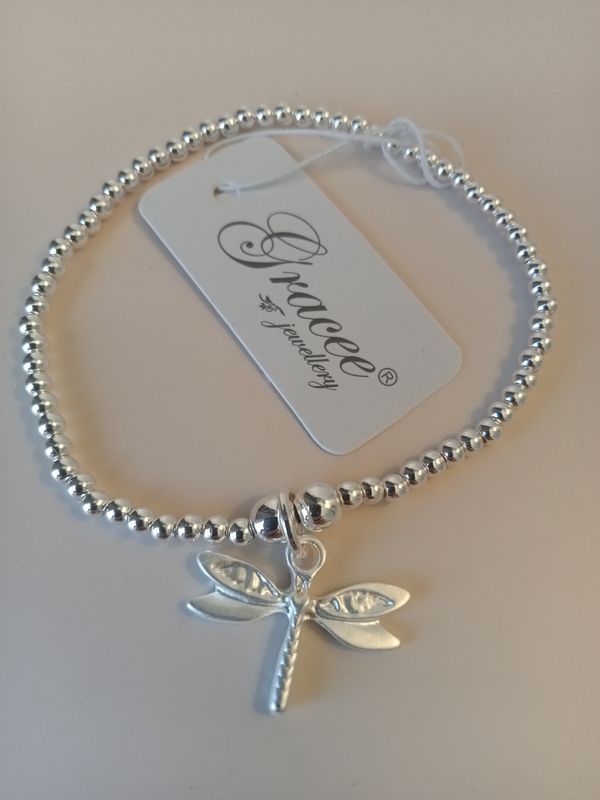 Elasticated dragonfly bracelet