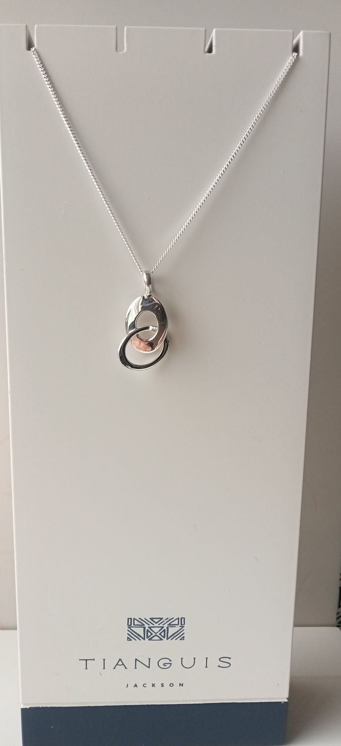 Tianguis Jackson Two open Circle drop Pendant