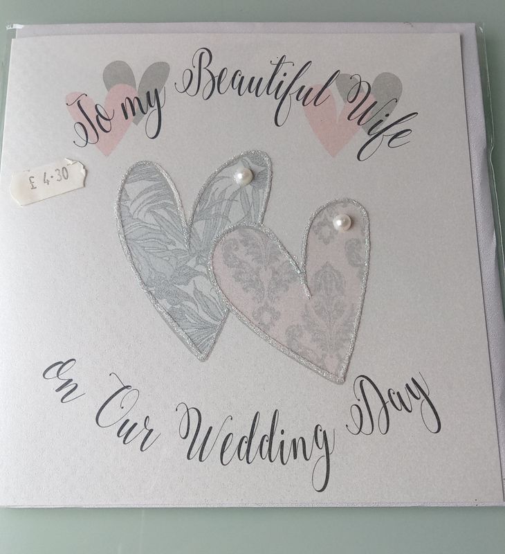 To my beautiful wife on your wedding day.