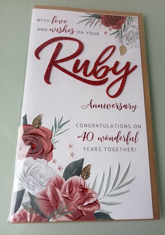 With Love and Wishes on your Ruby Anniversary 40