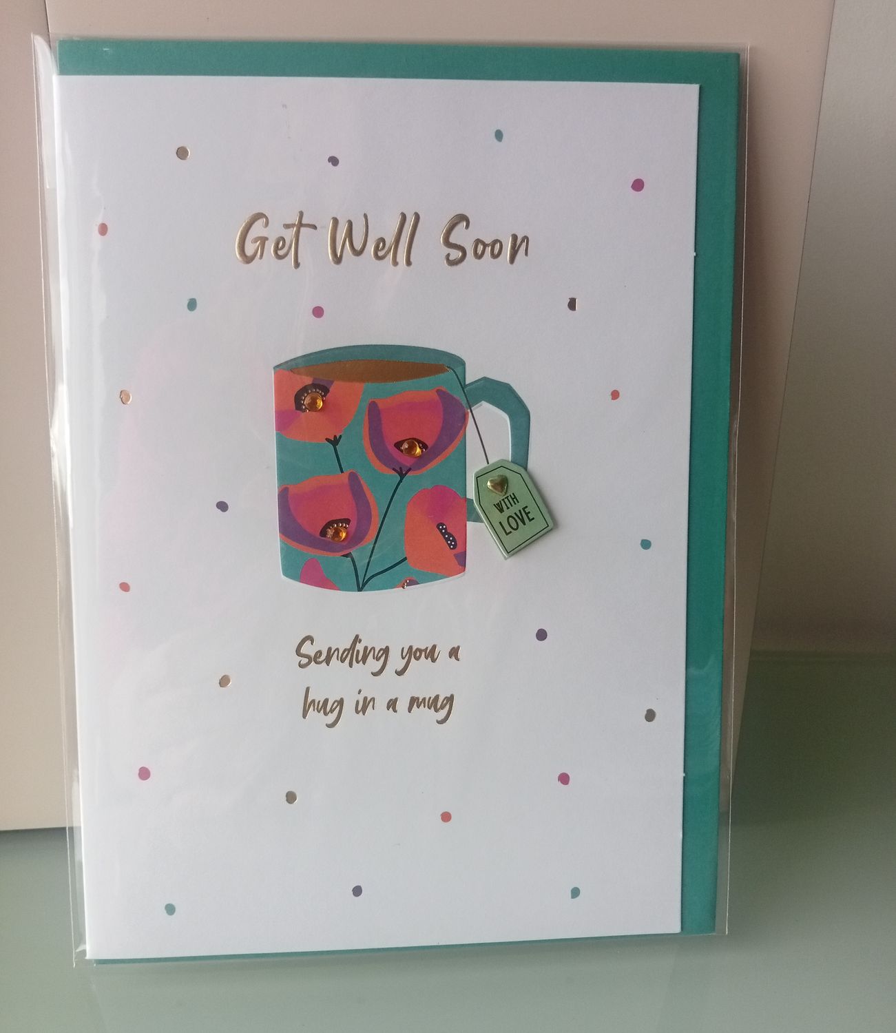 Get well soon sending you a hug in a mug