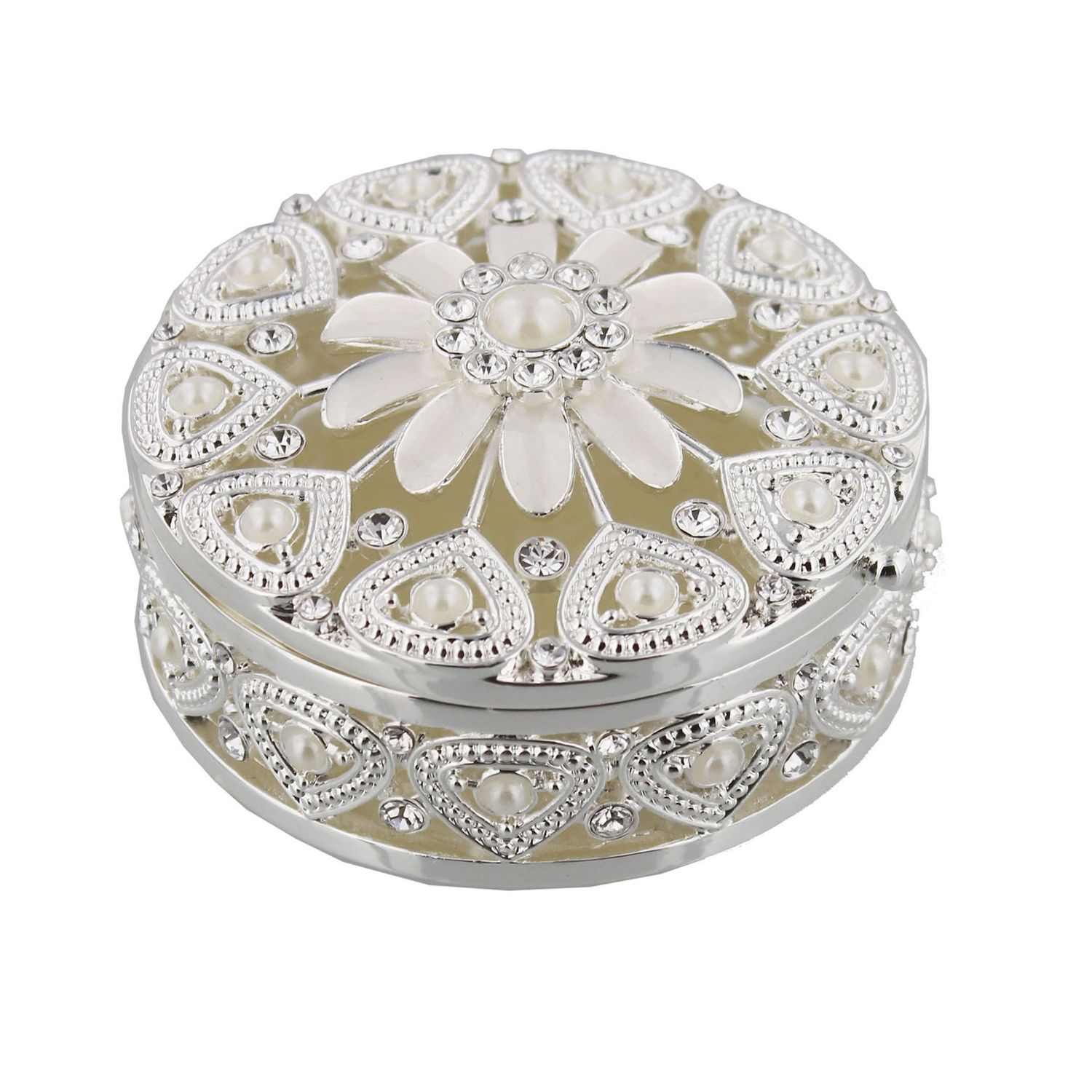 Sophia silver plated and pearl Trinket Box