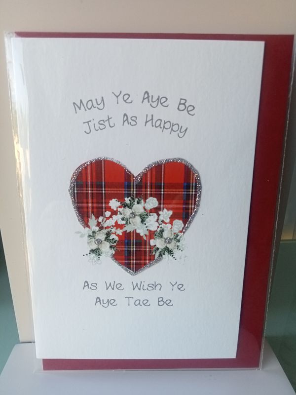 Wedding card May Ye Aye Be Jist as happy