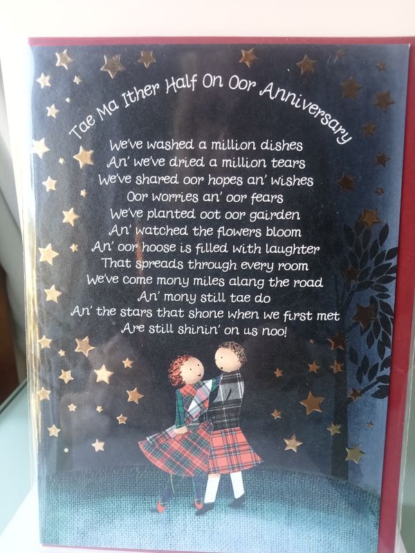 Tae Ma Ither Half On Oor Anniversary