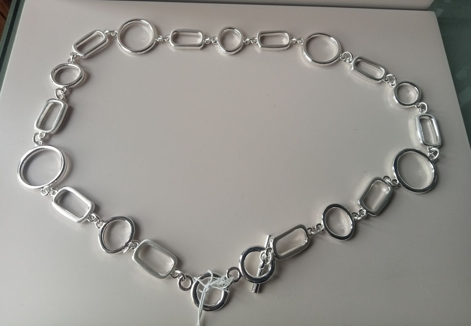 Chunky Oval Rectangle and Circle necklace
