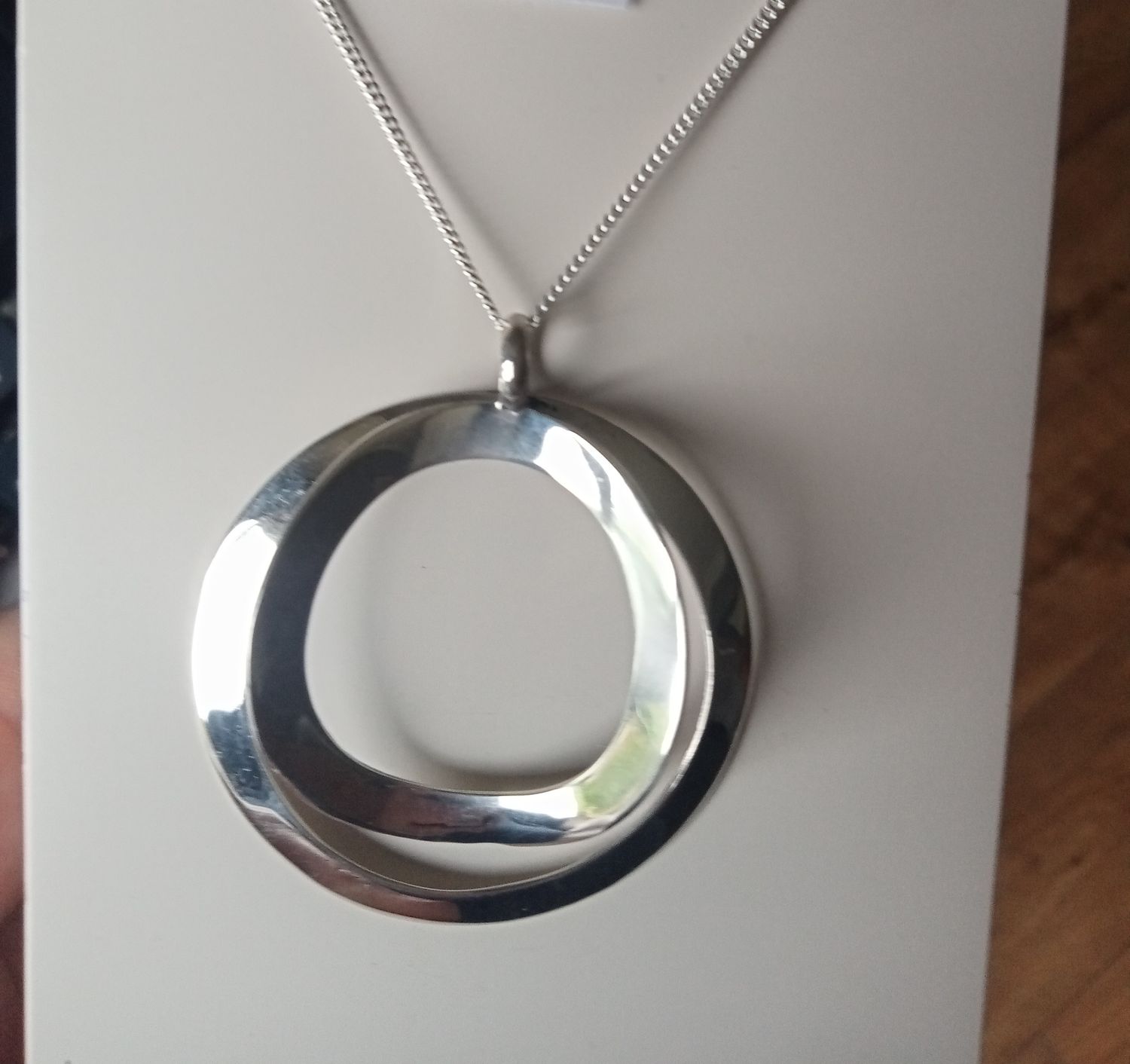 Curved Two circle pendant