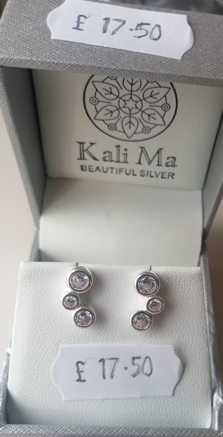 Kali Ma Kenzie staggered sparkle studs