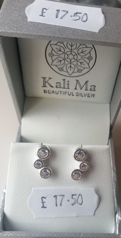 Kali Ma Kenzie staggered sparkle studs