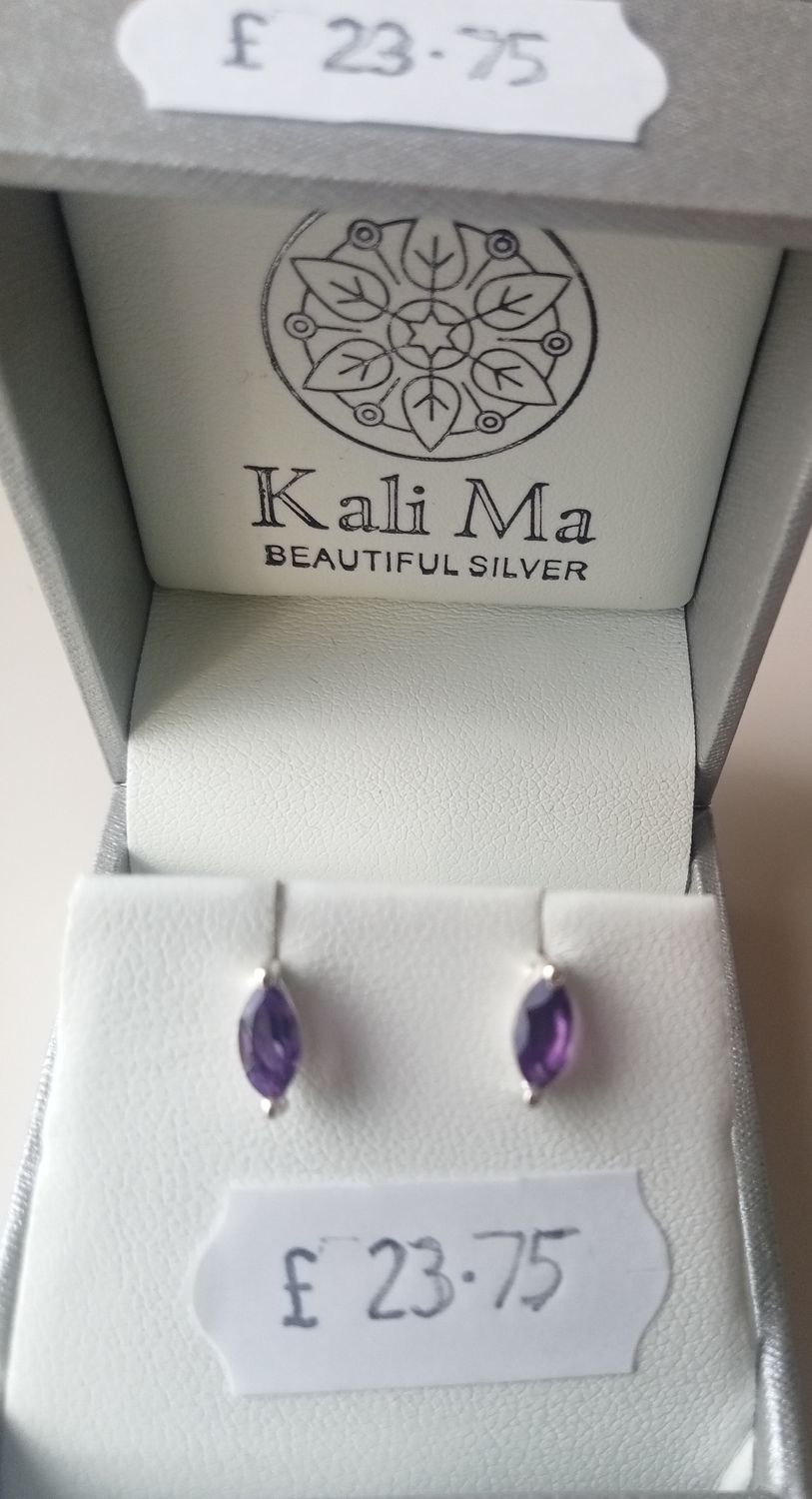 Kali Ma Kara Marquis cut Amethyst studs