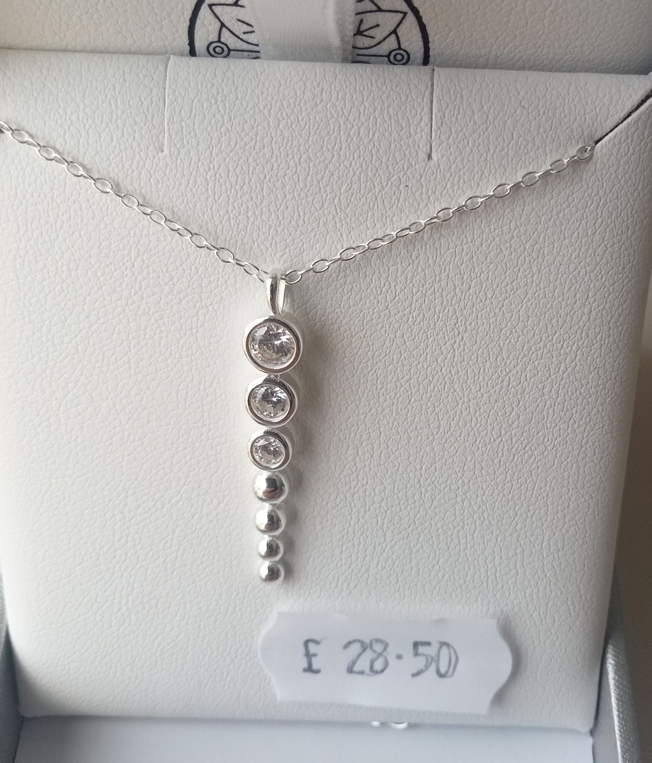 Kali Ma Kenzie cascading circles with 3 CZ necklace