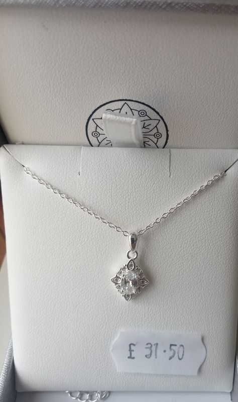Kali Ma Davina ornate CZ Marquis pendant on a trace chain