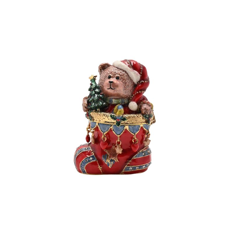 Teddy Bear Christmas Trinket Box