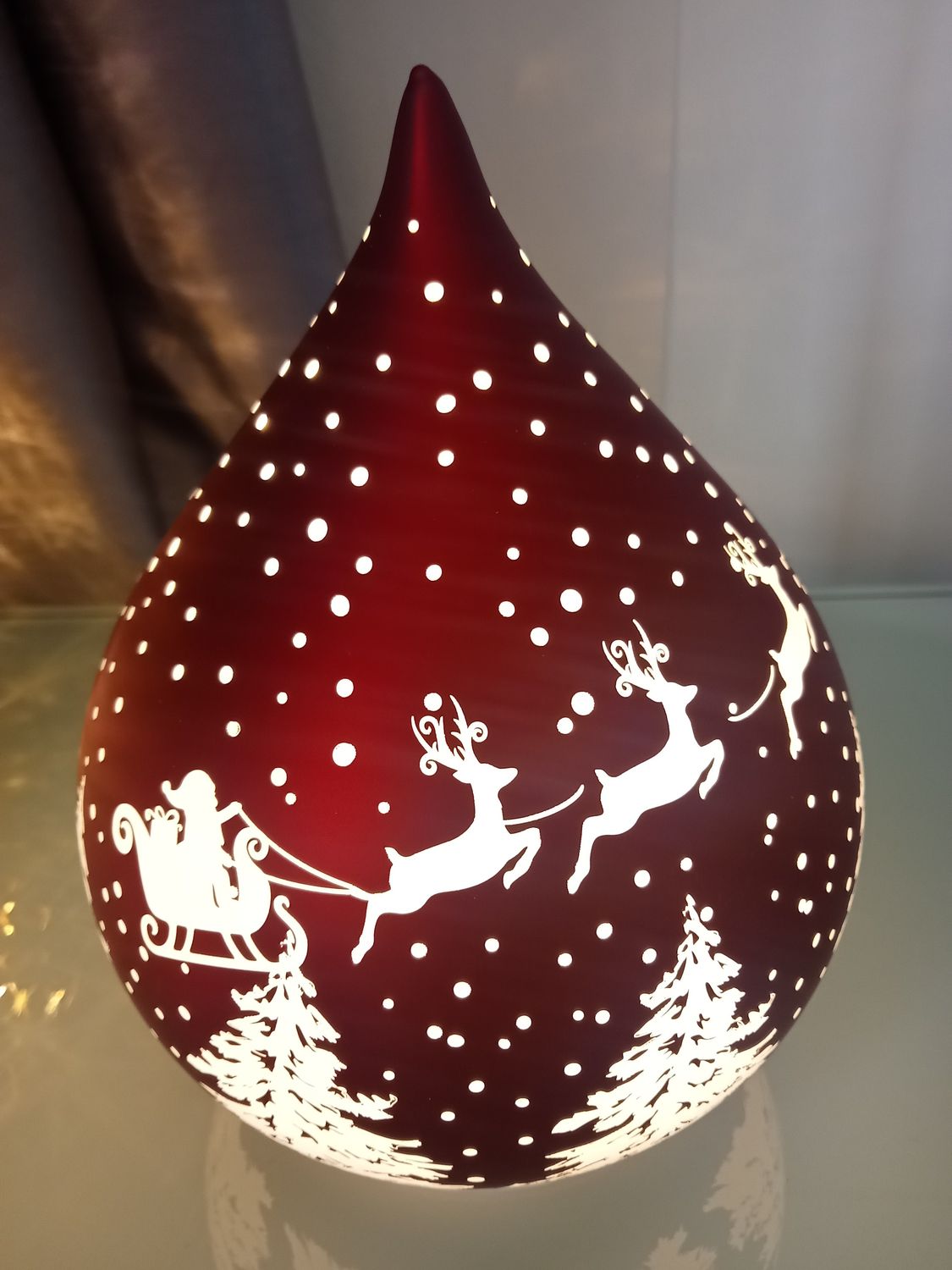 Bright Xmas LED Teardrop - Red