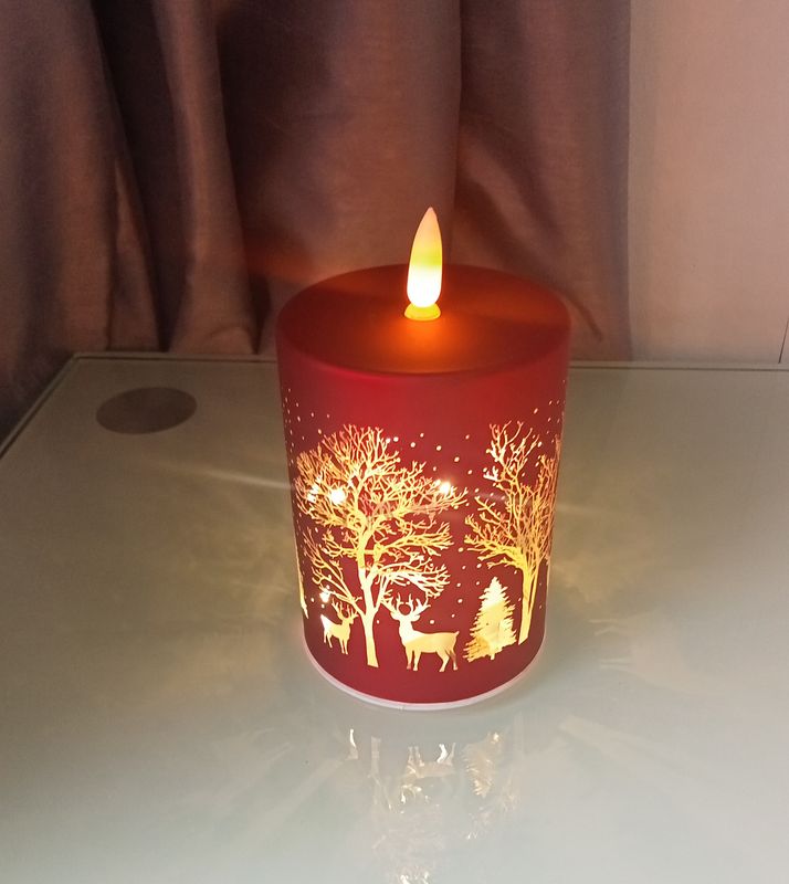 Bright Xmas LED Candle Tall - Red