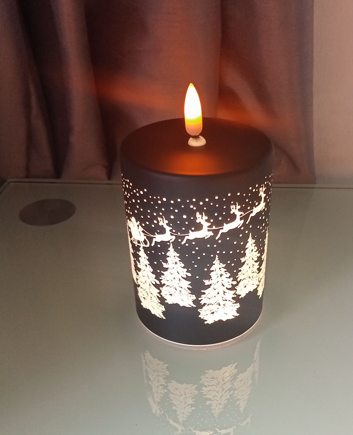 Bright Xmas LED Candle Tall - Black