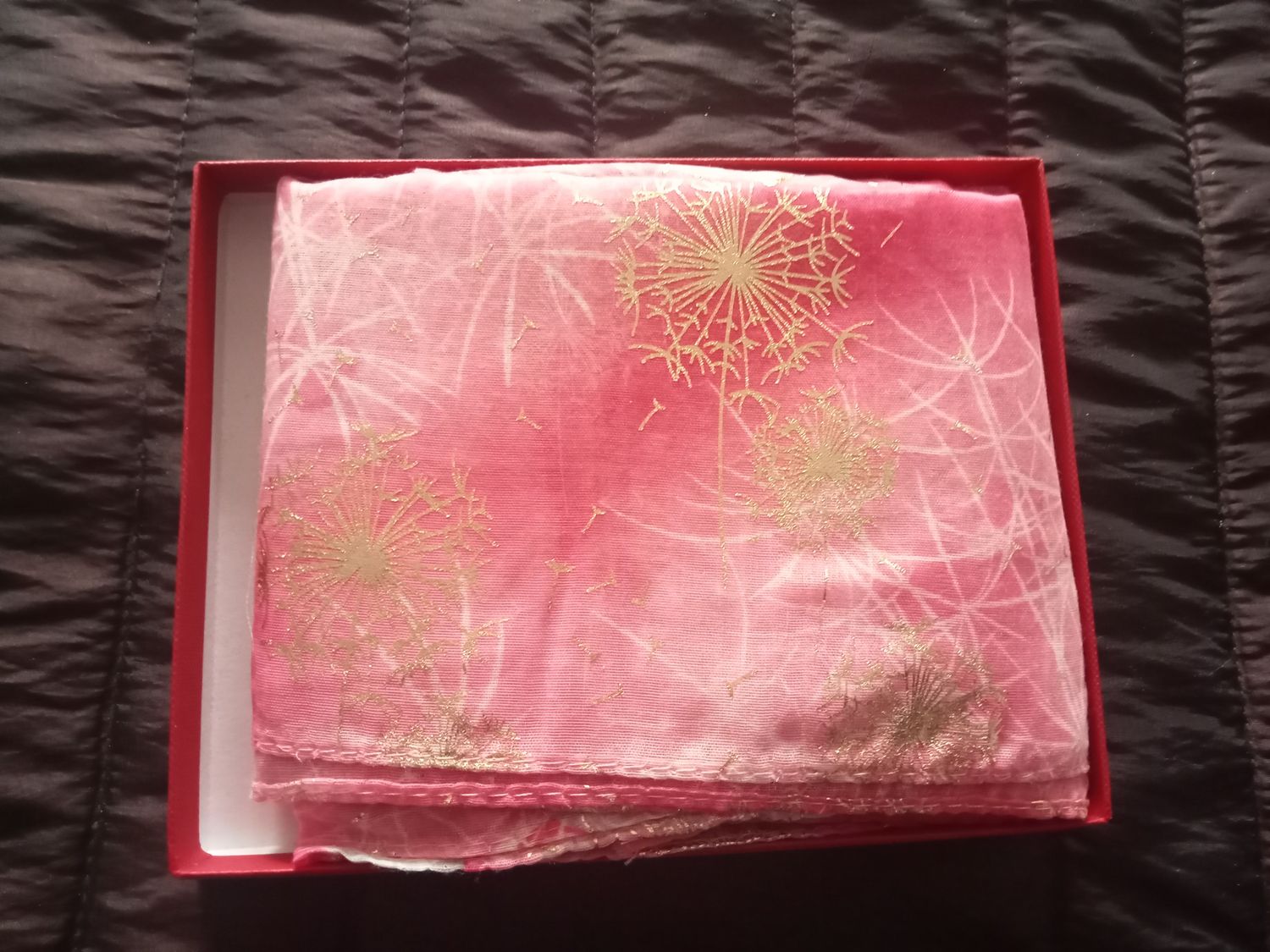 Pink starburst scarf