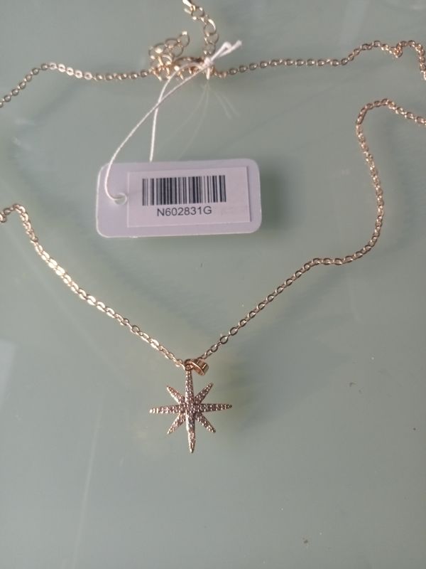 Gold tone star pendant