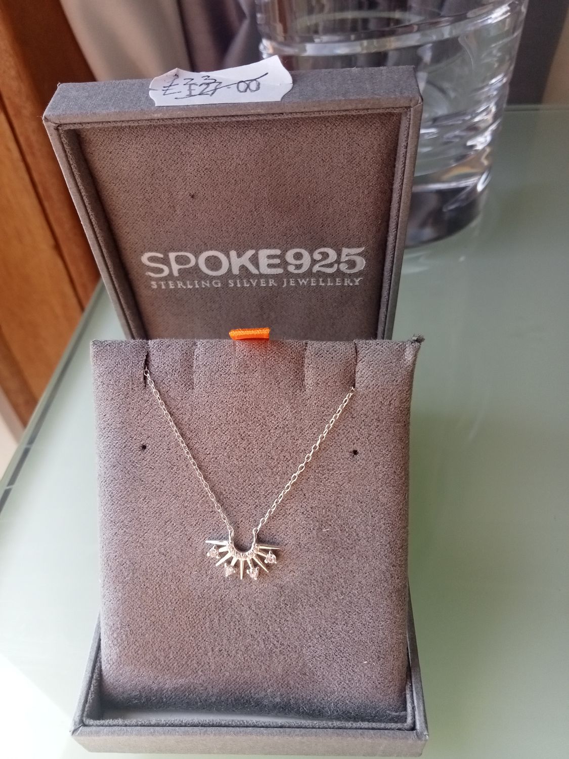 Spoke 925 necklace with spikes