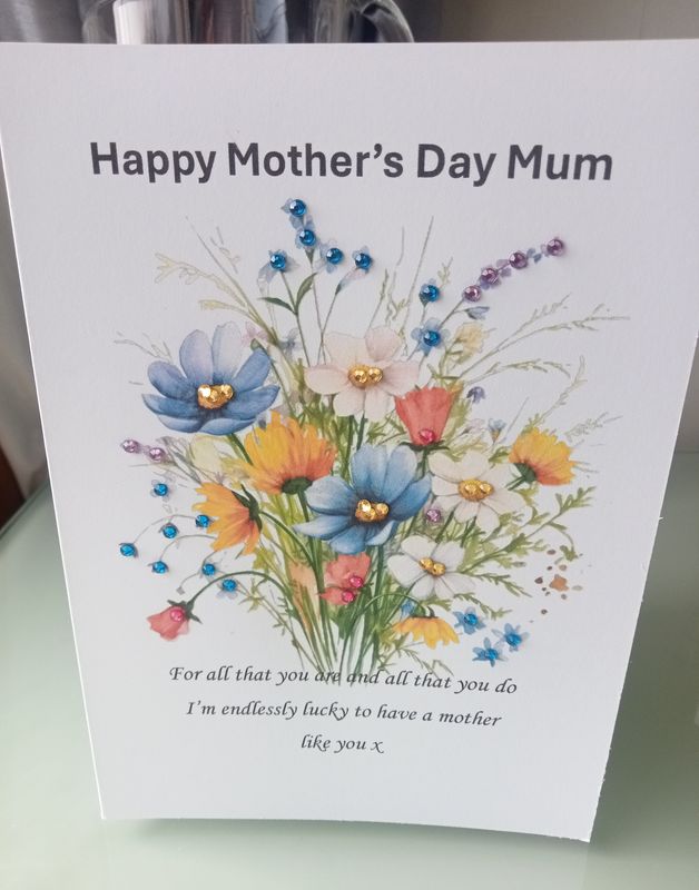 Mother's Day card with wild flowers