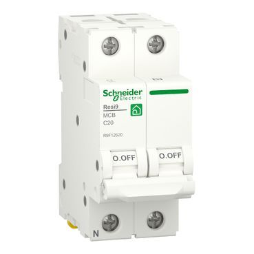 Interruptor Magnetotérmico Resi9 1P+N 20A 6000A 230V R9F12620
