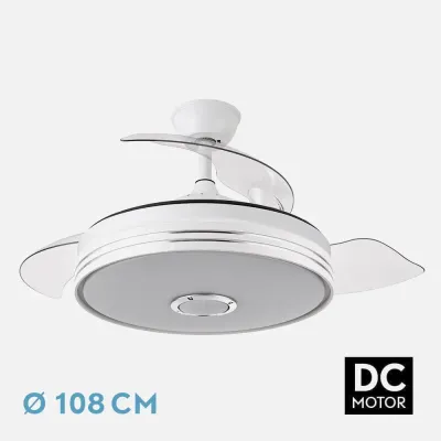 Ventilador Dc Matanuska 72w 6120lm Blanco Bluethooth 32/47x55/108d.3 Aspas Desp.6 Vel.3 Color.