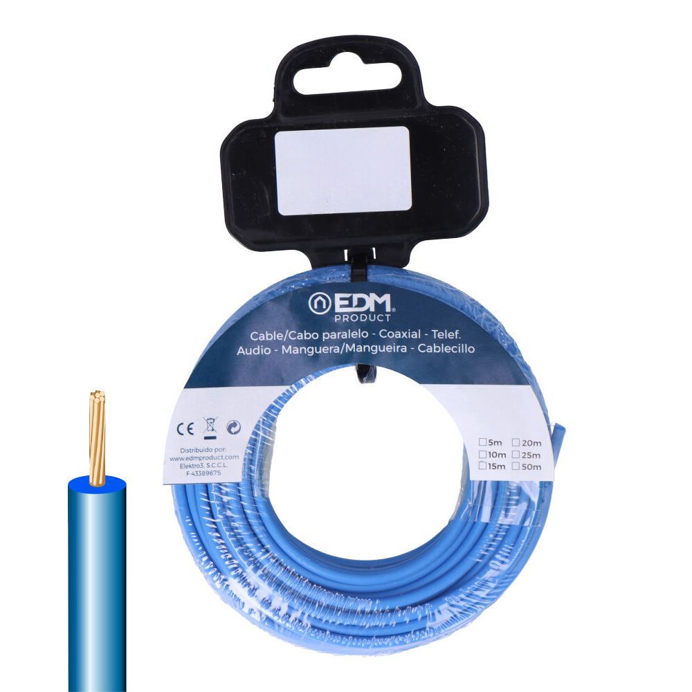 Hilo Flexible Libre de Halógenos 1,5mm Azul 10MTS