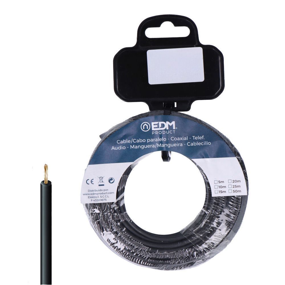 Hilo Flexible Libre de Halógenos 1,5mm Negro 10MTS