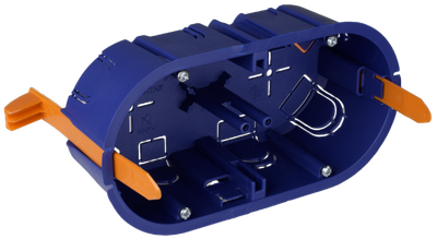 Caja de mecanismos de empotrar en tabique hueco. Para 2 elementos. 5725GW Solera