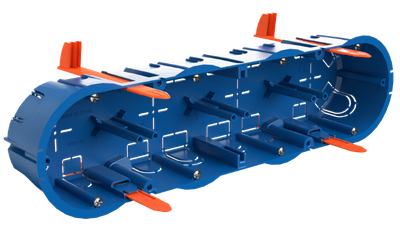 Caja de mecanismos de empotrar en tabique hueco. Para 4 elementos. 5925GW Solera