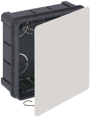 Caja de conexión de empotrar. De 100 x 100 x 45 mm. Tapa con garra metálica. 562 Solera