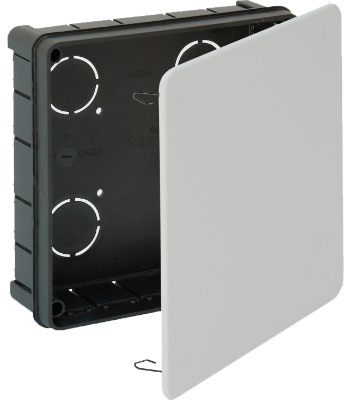 Caja de conexión de empotrar. De 150 x 150 mm. Tapa con garra metálica. 623 Solera Caja de conexión de empotrar. De 150 x 150 mm. Tapa con garra metálica. 623 Solera