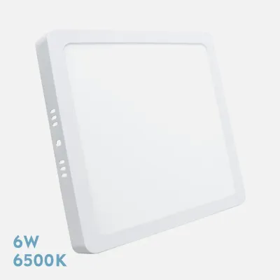 Downlight Superficie Cuadrado Selenita 6w 6500k Blanco 540 Lm 2,8x12x12 Cm