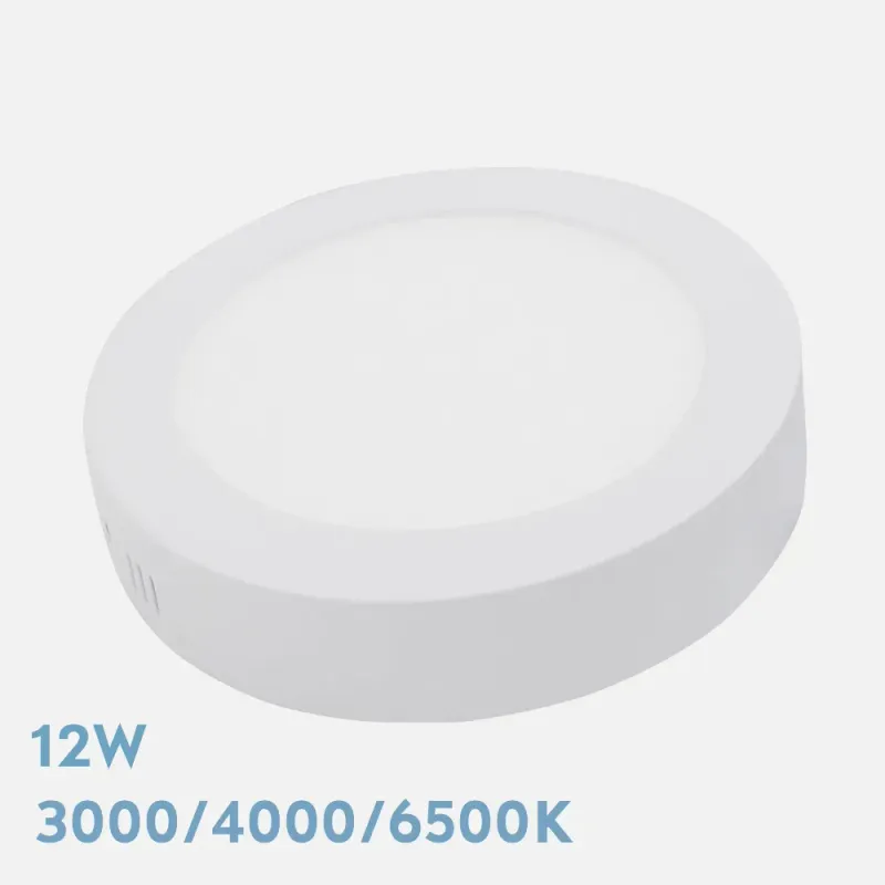 Downlight Superf.diorita 12w 3000k-4000k-6500k Blanco 1080lm 3,5x17x17 Cm