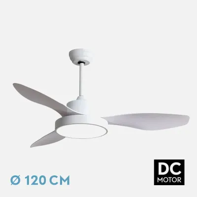 Ventilador Dc Hayate 48w 4080lm Blanco 3 Asp 33/48x120x120cm 3000-4000-6000k C/remoto, Memoria Y Temporizador Ventilador Dc Hayate 48w 4080lm Blanco 3 Asp 33/48x120x120cm 3000-4000-6000k C/remoto, Memoria Y Temporizador