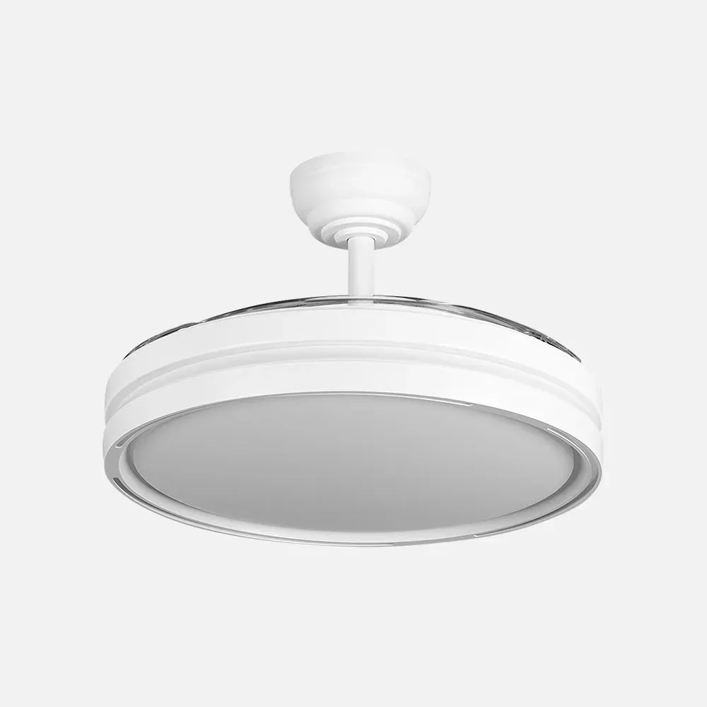 Ventilador Dc Capitan 60w Blanco 3 Aspas 107d 6980lm 36x48/107cm 3col. remoto + memoria + temporizador + reg.intensidad