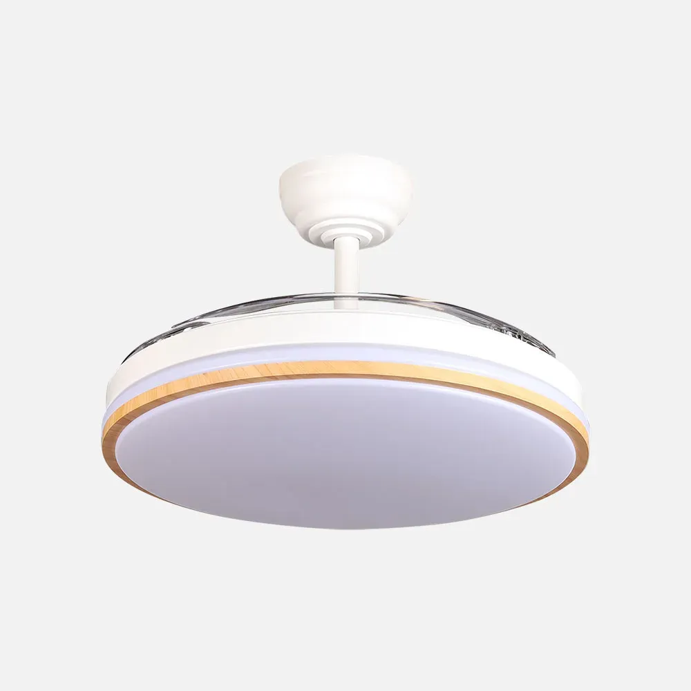 Ventilador Dc Parlatore 60w Blanco/haya 3aspas Control X Voz 107d 6980lm 3col. C/remoto+reg.intensidad+temporizador+memoria